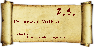 Pflanczer Vulfia névjegykártya
